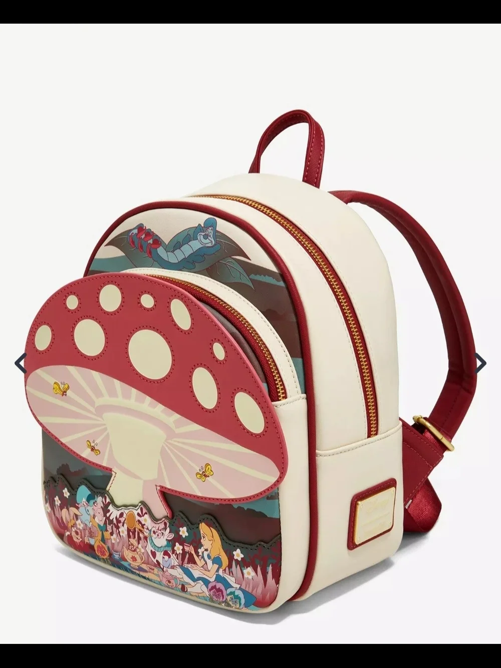 Whimsical Mushroom Alice in Wonderland Mini Backpack Loungefly RARE HTF
